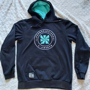 Los Angeles Rugby Sevens Tournament SVNS LAX Graphic Hoodie Black & Teal